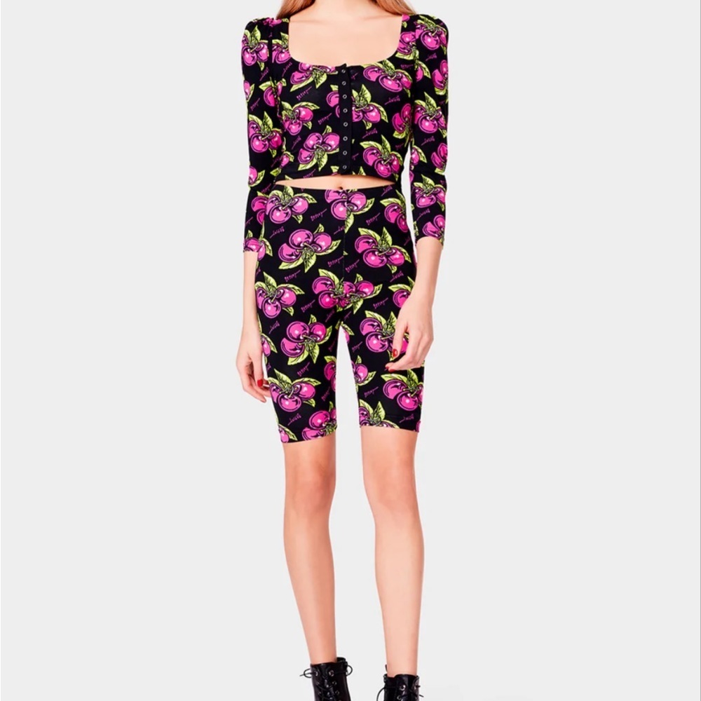 Betsey Johnson’s BETSEYS VINTAGE INSPIRED BIKE SHORT CHERRY